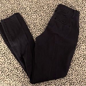 abercrombie low rise navy khakis